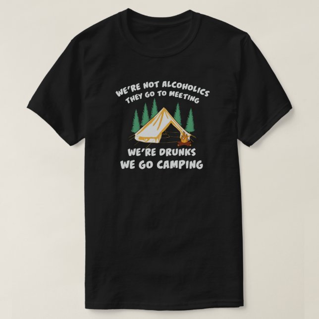 Camping Lagerfeuergebirge wandern, wandern T-Shirt (Design vorne)