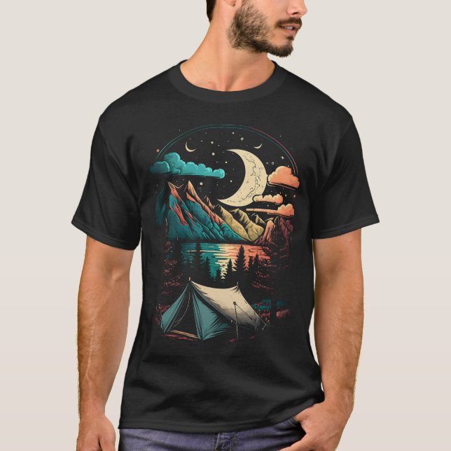Camping Landschaft T-Shirt (Vorderseite)