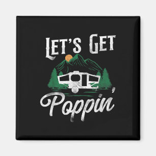 Camping Lasse Poppin Pop Up Camper Magnet