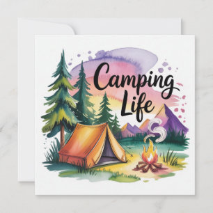 Camping-Leben Einladung
