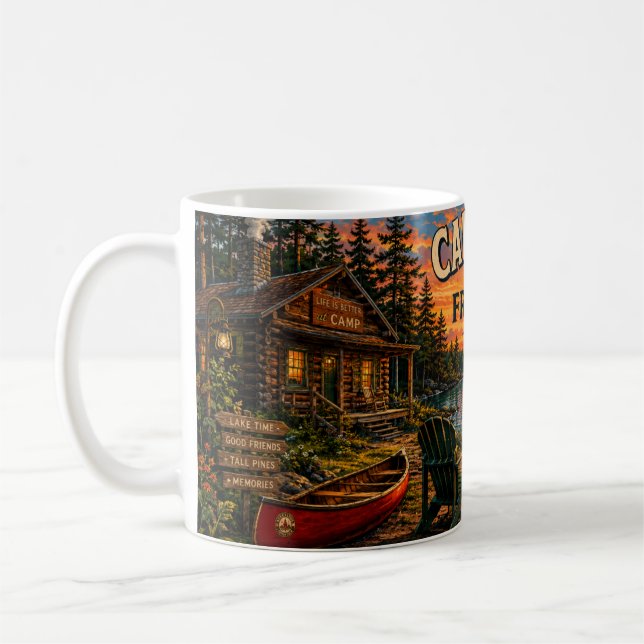 Camping-Leben Fryeburg Maine Kaffeetasse (Links)