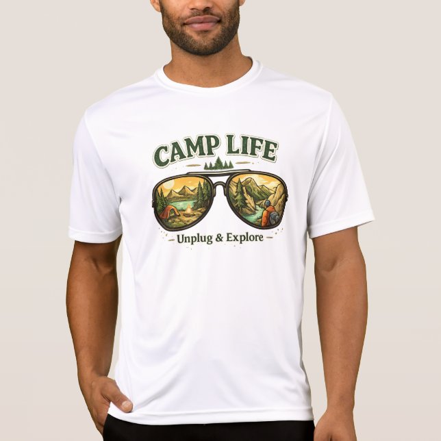 Camping-Leben Fühlt Sich Richtig Herren Performanc T-Shirt (Vorderseite)