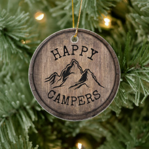 Camping-Leben Glückliche Camper Bergabenteuer Keramik Ornament