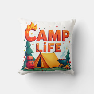 Camping-Leben – Lebendiges Camping-Abenteuer-Kisse Kissen