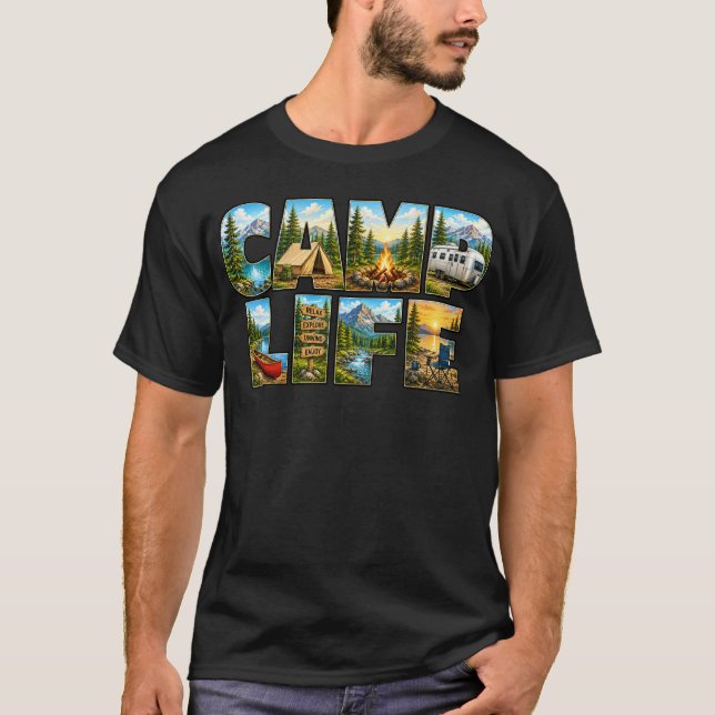 Camping-Leben T-Shirt (Vorderseite)