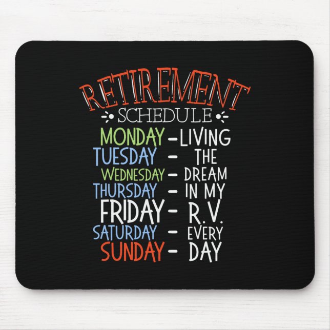 Camping-Lebens-Rentnerplan Van Rv Camper Ventilato Mousepad (Vorne)