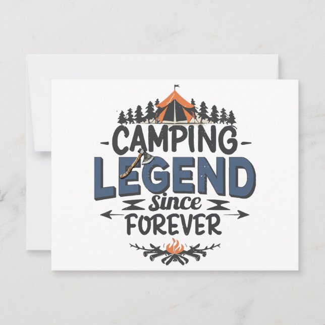 Camping Legend seit ewig Feiertagskarte (Vorderseite)