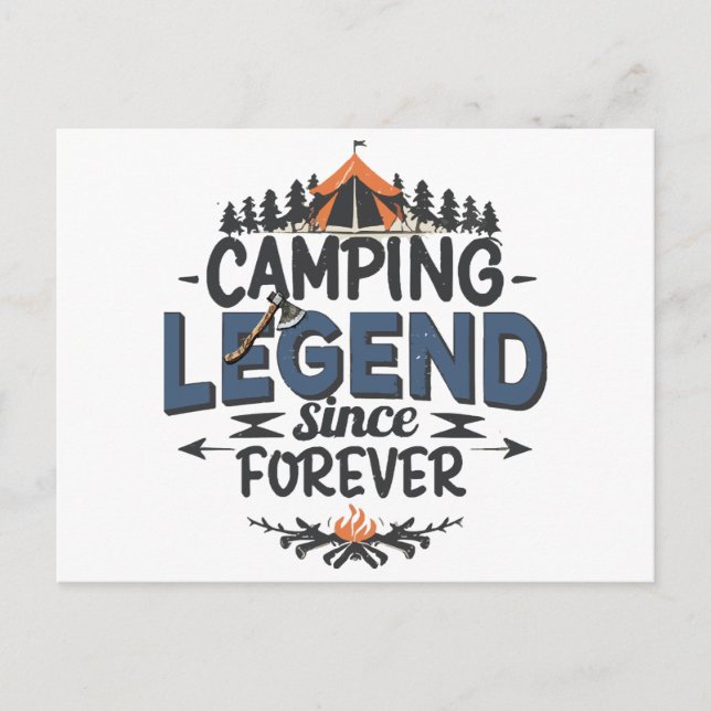 Camping Legend seit ewig Postkarte (Vorderseite)