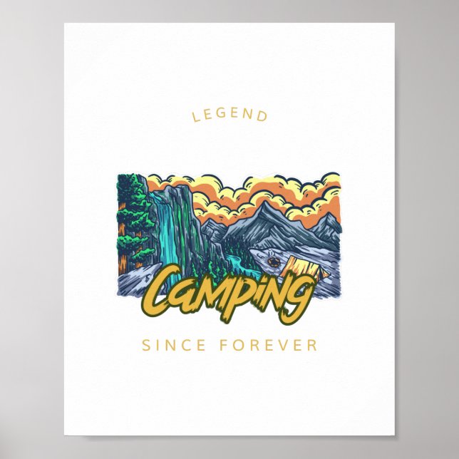 Camping-Legende seit jeher  Poster (Vorne)