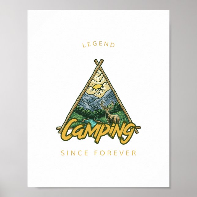 Camping-Legende seit jeher  Poster (Vorne)