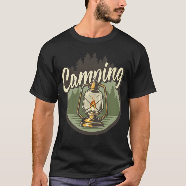 CAMPING-LICHT vintage T-Shirt (Vorderseite)