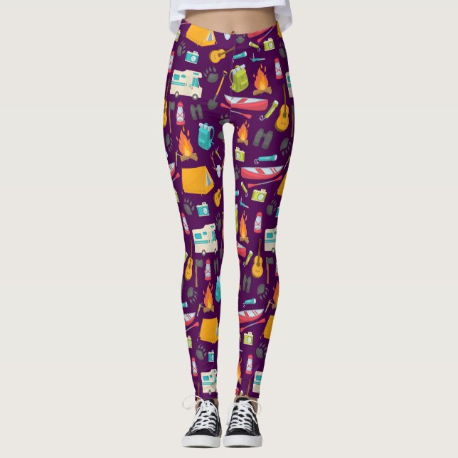 Camping Liebe Leggings (Vorderseite)