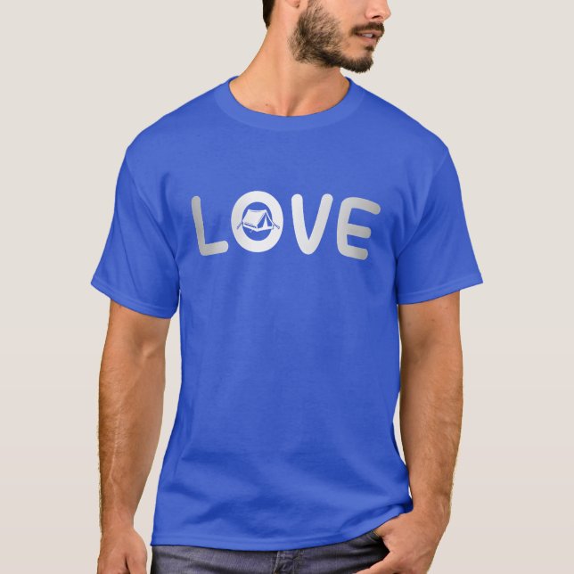 Camping-Liebe Vintage T-Shirt (Vorderseite)