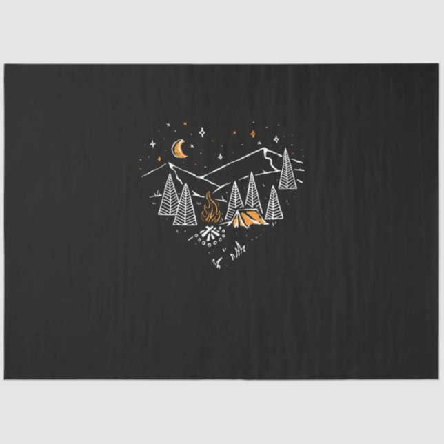 Camping Liebe Wandern Natur Wildbahn Seidenpapier (Vorderseite)