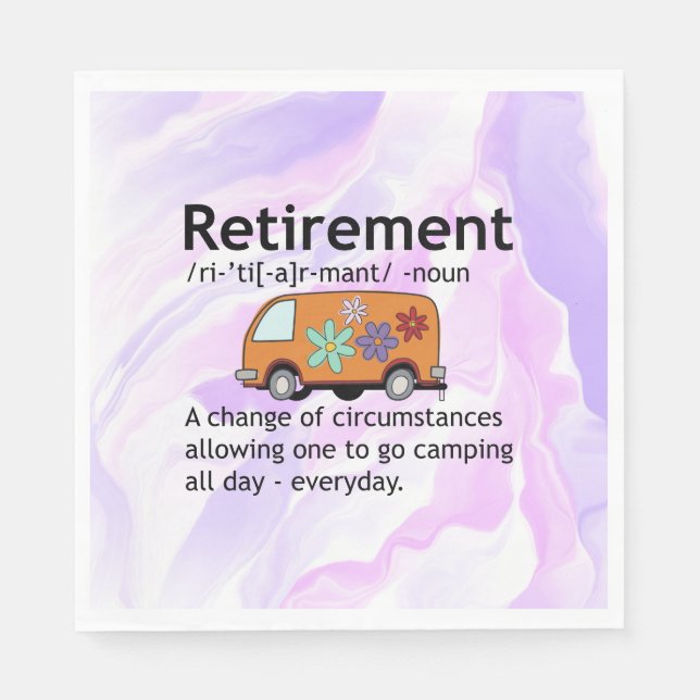 Camping Liebt Altersvorsorge Definition Funny Serviette (Vorderseite)