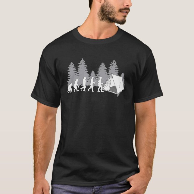 Camping Life Evolution Funny Family Vacacation Roa T-Shirt (Vorderseite)