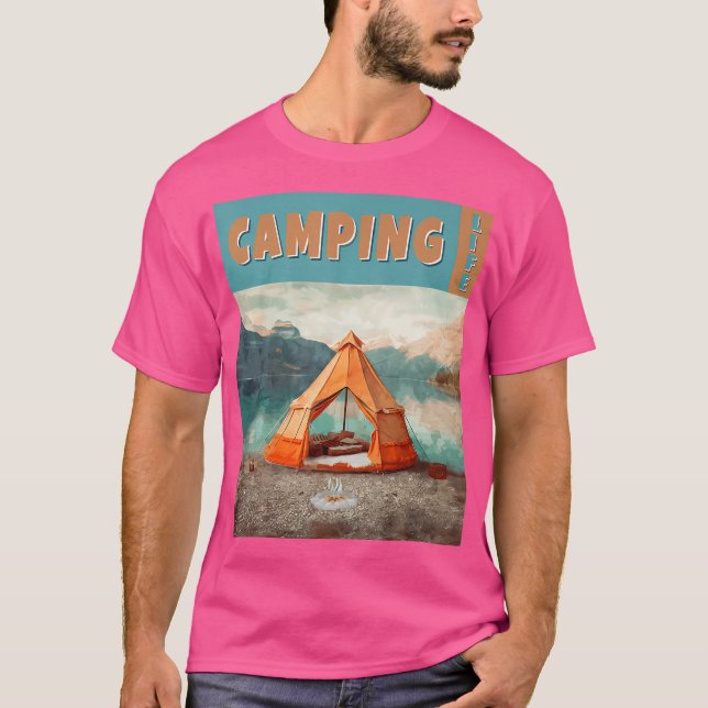 Camping Life For Life Camper Fuuny Camping Partner T-Shirt (Vorderseite)