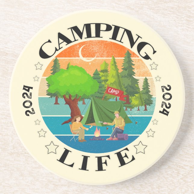 Camping Life Getränkeuntersetzer (Vorne)