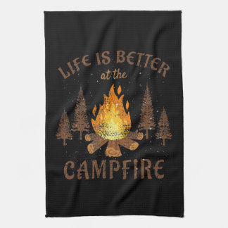 Camping - Life is Better by the Campfire Geschirrtuch