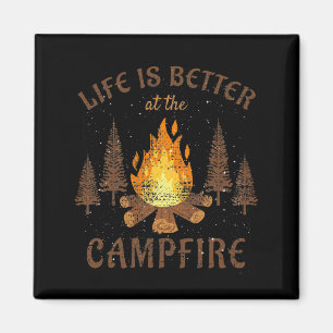 Camping - Life is Better by the Campfire Magnet