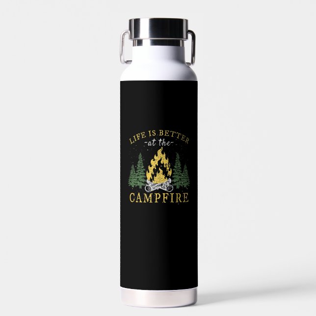Camping - Life is Better by the Campfire Trinkflasche (Vorne)
