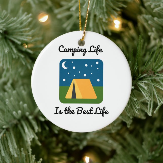 Camping Life ist das beste Leben auf einem Keramik Ornament (Baum)