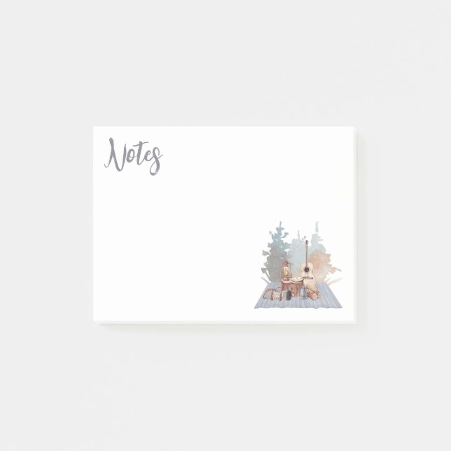 Camping Life Outdoor Adventure Post-it Klebezettel (Vorderseite)