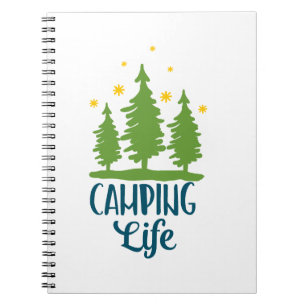 Camping Life Typografie Notizblock