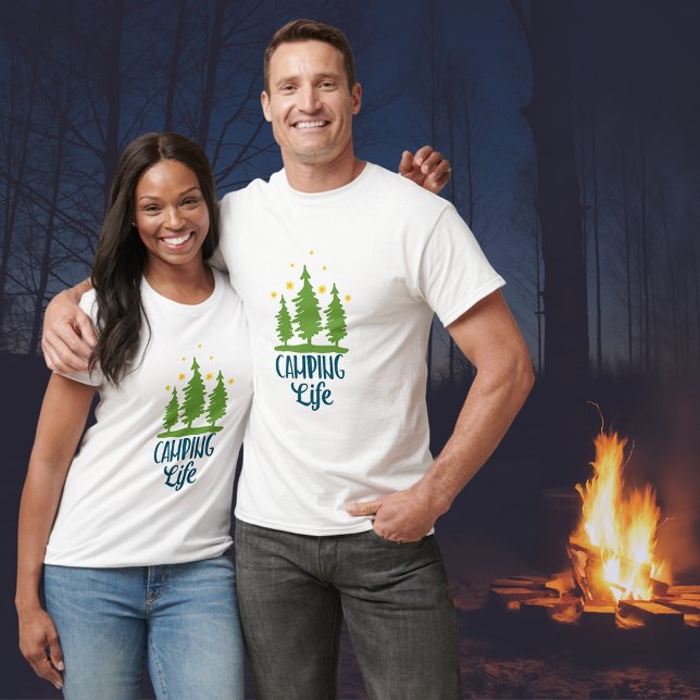 Camping Life Typografie T-Shirt (Von Creator hochgeladen)