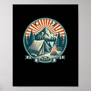 Camping-Logo Sehr Cool Poster