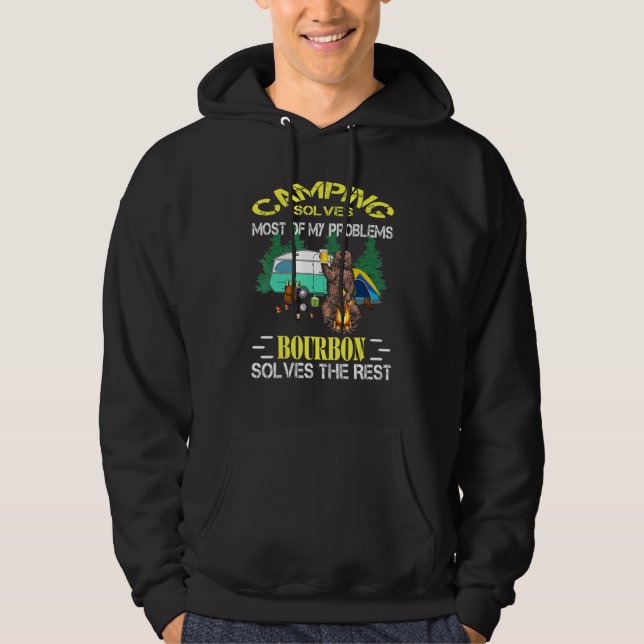 Camping löst die meisten meiner Probleme, die Bour Hoodie (Vorderseite)