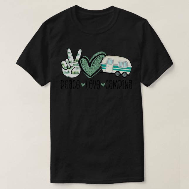 Camping Lover Camper Adventure Mountain Camp T-Shirt (Design vorne)