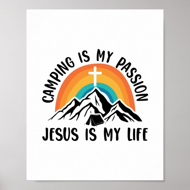 Camping Lovers - Jesus Faith Christlich Poster (Vorne)