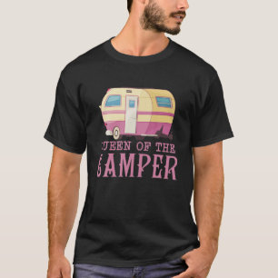 Camping Lustige Königin Vintage RV Van des Campers T-Shirt