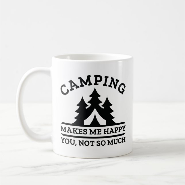 Camping macht mich glücklich kaffeetasse (Links)