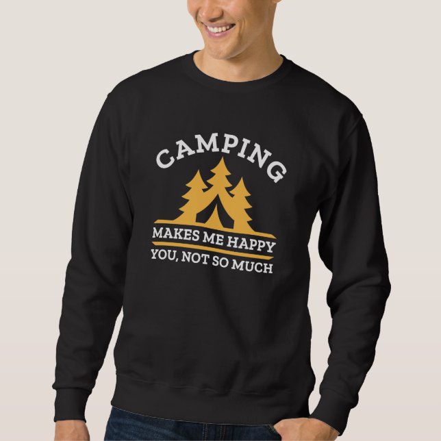 Camping macht mich glücklich sweatshirt (Vorderseite)