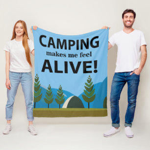Camping macht mich zu einem lebendigen Camping Fleecedecke