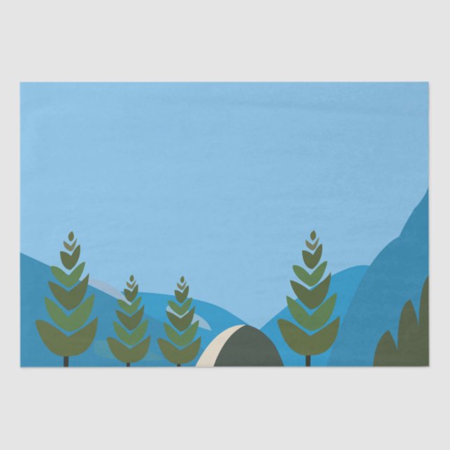 Camping macht mich zu einem lebendigen Camping Seidenpapier (Vorderseite)