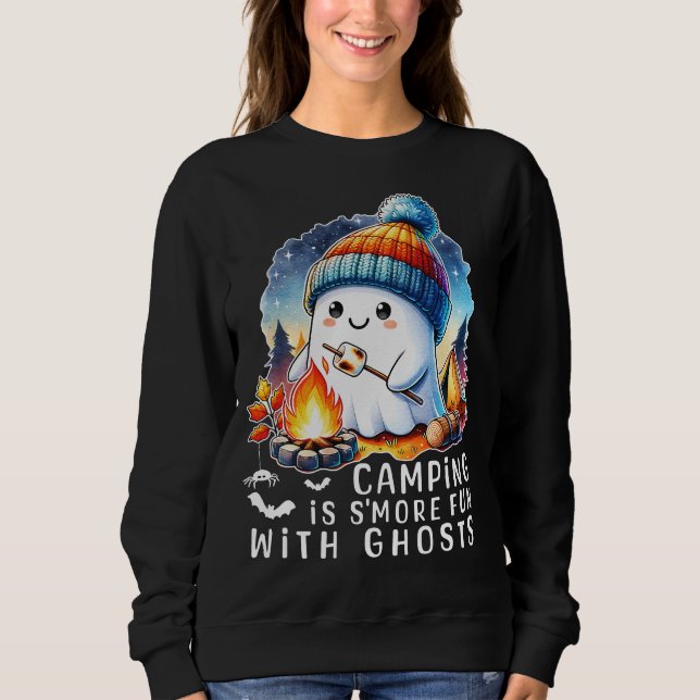 Camping macht Spaß mit GeisterHalloween Sweatshirt (Vorderseite)