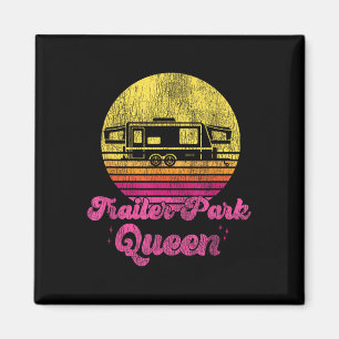Camping Mädchen Retro Vintage Trailer Park Königin Magnet