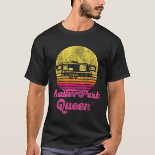 Camping Mädchen Retro Vintage Trailer Park Königin T-Shirt