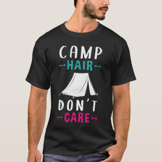 Camping Mama Camper Camp Haar Geschenk T-Shirt