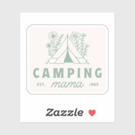 Camping mama mom summer camp mother aesthetic aufkleber