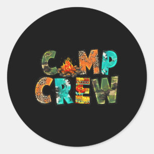 Camping-Mannschaft passende Familie Camper Gruppe Runder Aufkleber