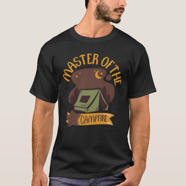 Camping Master Ofhe Campfire Dad Camper Dad Summ f T-Shirt (Vorderseite)