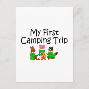 Camping meine erste Reise im Camping Postkarte