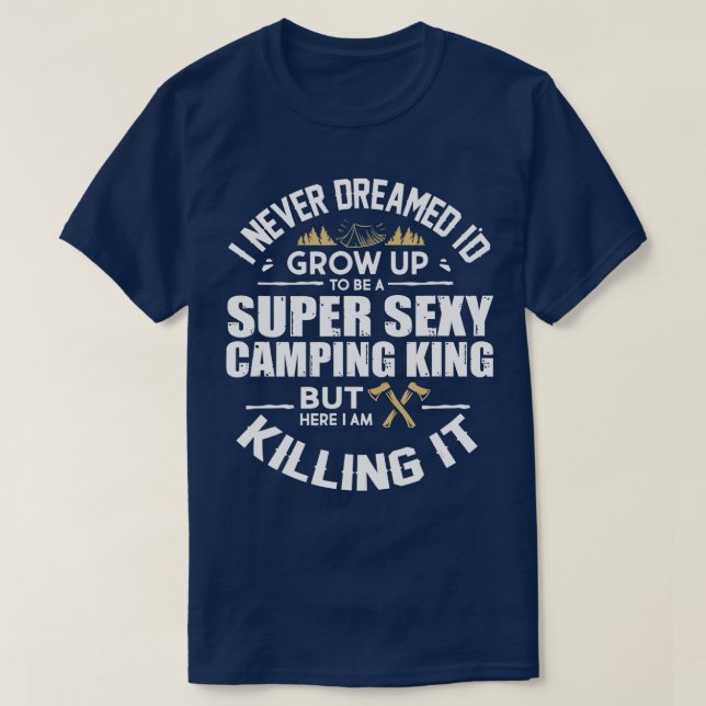Camping Men Camper RV Camping Vacation Camping Da T-Shirt (Design vorne)