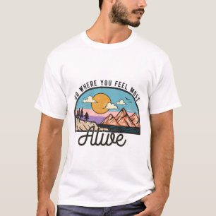 Camping Mens T - Shirt für das Abenteuer auf dem B