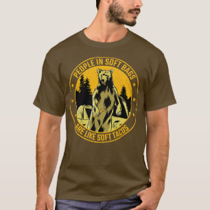 Camping Menschen in weichen Taschen sind wie weich T-Shirt