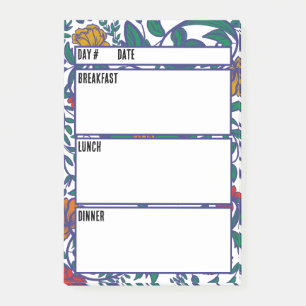 Camping-Menü-Essensplanungstool Post-it Klebezettel